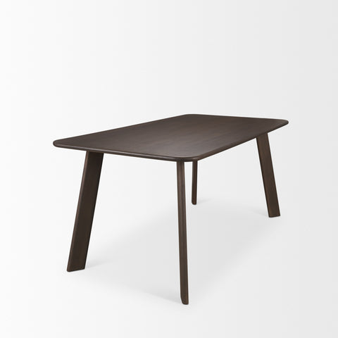 Welborn 72" Dark Brown Mango Wood Dining Table -4