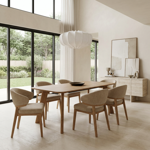 Welborn 72" Light Brown Mango Wood Dining Table 