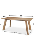 Welborn 72" Light Brown Mango Wood Dining Table -8