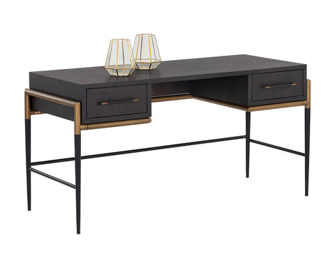 Weldrick Espresso Acacia Wood Desk-1