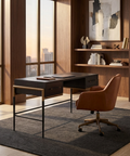 Weldrick Espresso Acacia Wood Desk