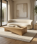 West Light Brown Solid Oak Coffee Table - Mercana