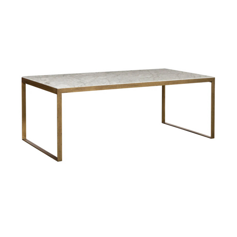 White Italian marble coffee table