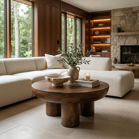 Wilder Dark Brown Mango Wood Coffee Table