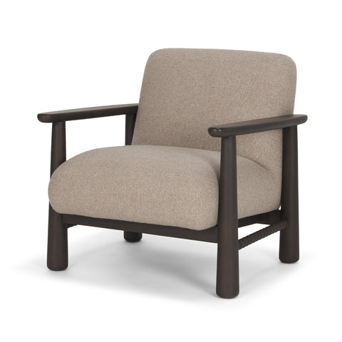 Willmar Mushroom Gray Fabric Accent Chair -1