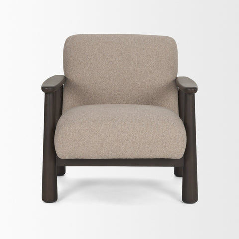 Willmar Mushroom Gray Fabric Accent Chair -2