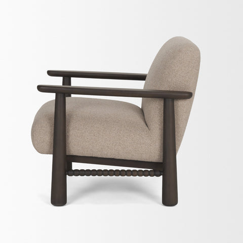 Willmar Mushroom Gray Fabric Accent Chair -3