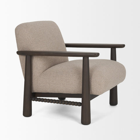 Willmar Mushroom Gray Fabric Accent Chair -5