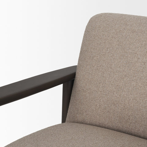 Willmar Mushroom Gray Fabric Accent Chair -6