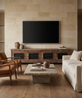 Wilton II Medium Brown Reclaimed Wood Media Console 