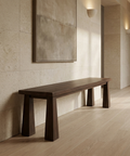 Wolcott Dark Brown Solid Mango Wood Bench 