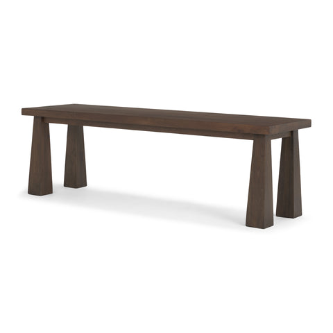 Wolcott Dark Brown Solid Mango Wood Bench -1
