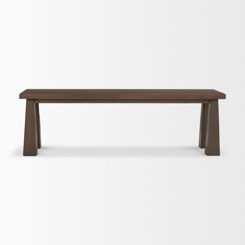 Wolcott Dark Brown Solid Mango Wood Bench -2