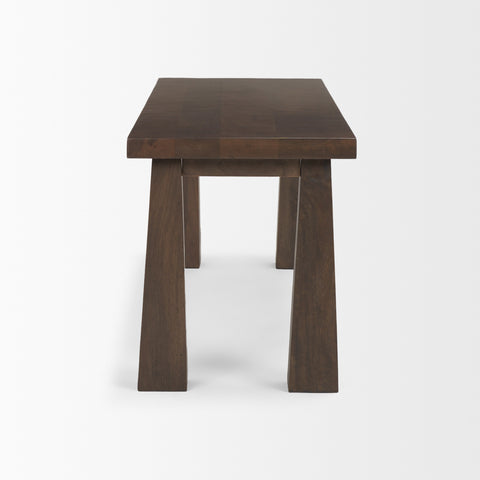 Wolcott Dark Brown Solid Mango Wood Bench -3