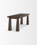 Wolcott Dark Brown Solid Mango Wood Bench -4