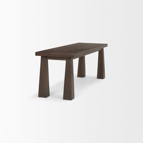 Wolcott Dark Brown Solid Mango Wood Bench -4