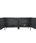 woven leather storage cabinet