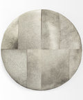 Zahavi 36-Inch Grey Hair-On-Hide Ottoman-2