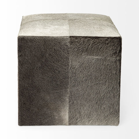 Zahavi I Grey Hair-On-Hide Ottoman-3