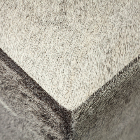 Zahavi I Grey Hair-On-Hide Ottoman-5