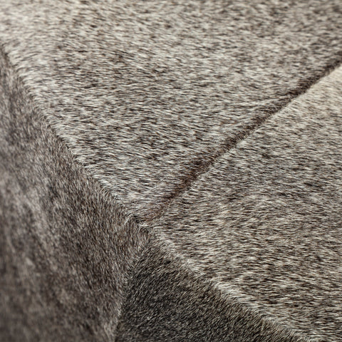 Zahavi I Grey Round Hair-On-Hide Ottoman-5
