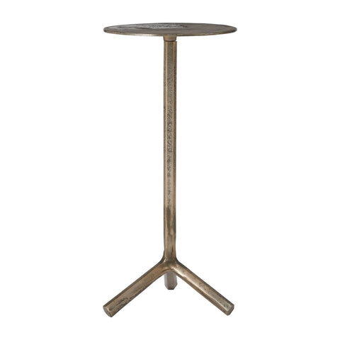 Zahra Antique Brass Cast Aluminum End Table-1