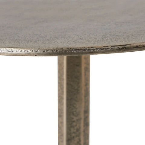Zahra Antique Brass Cast Aluminum End Table-2