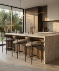 Zanatta Taupe Modern Upholstered Counter Stool 