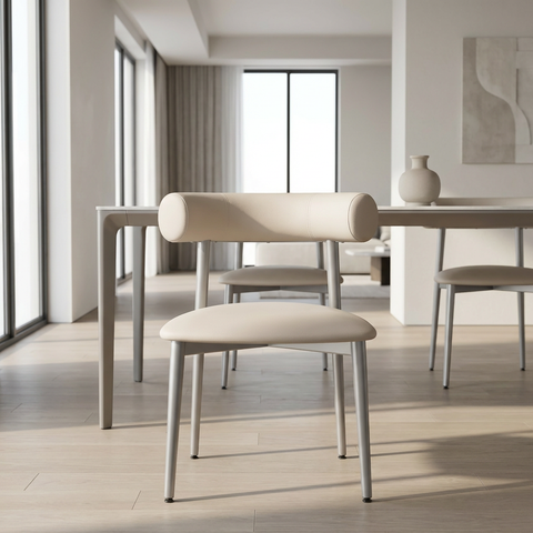 Barbara Oyster With Grey Legs - Dining Chair Amisco (Set Of Two)