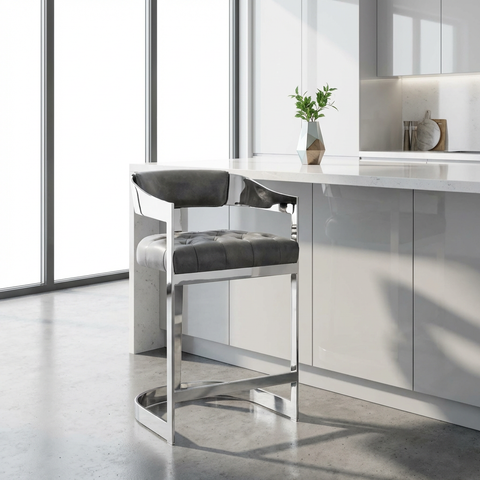 modern kitchen counter chair front view