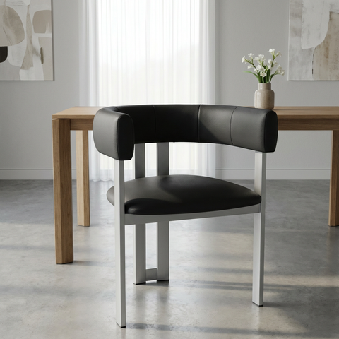 Clarissa Ink With Grey Legs - Dining Chair Amisco