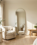 modern glass wall mirror