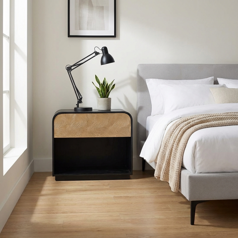 Algrave Black- Nightstand Sunpan