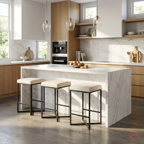 Frodo Cream & Black Upholstered Counter Stool