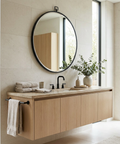 modern black wall mirror