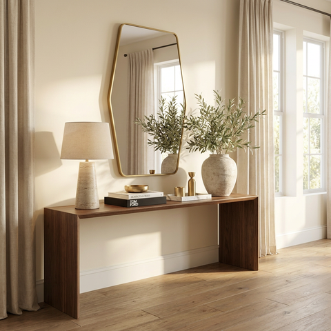 modern gold wall mirror