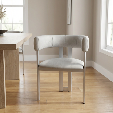 Clarissa Limestone With Grey Legs - Dining Chair Amisco
