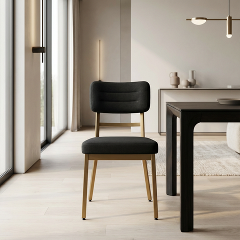 Phoebe Ink With Gold Legs - Dining Chair Amisco (Set Of Two)