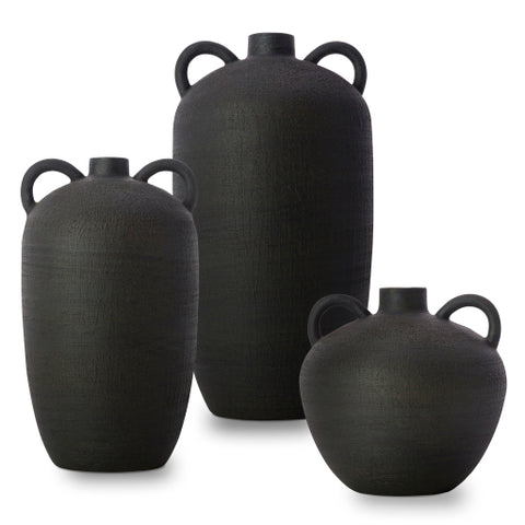 Acanceh Black(CCH-003) -Vase (Set Of Three)