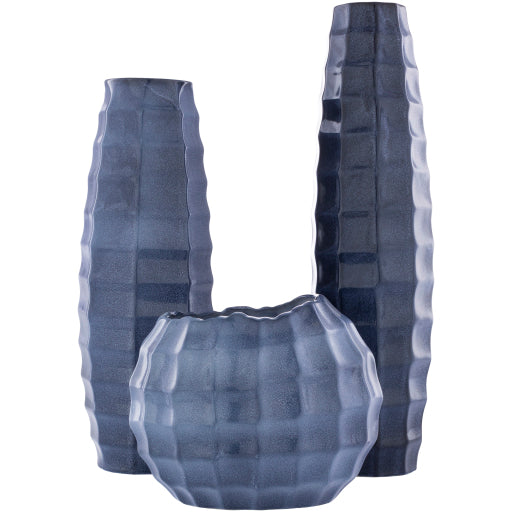 Cirio Blue (CII-002) -Vase (Set Of Three)