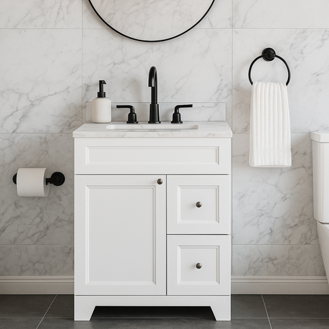 Bermuda White 30" R White - Vanity