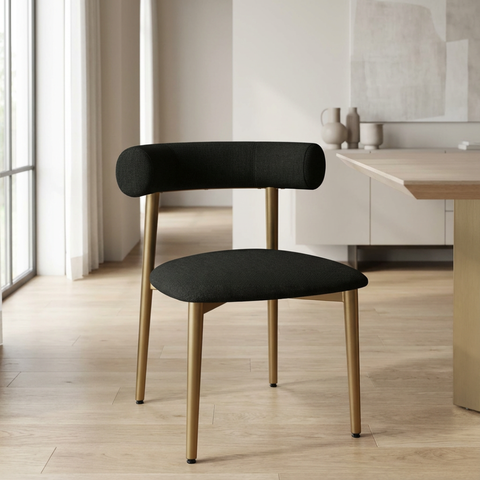 Barbara Versailles With Gold Legs - Dining Chair Amisco (Set Of Two)