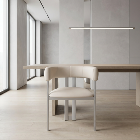 Clarissa Oyster With Grey Legs - Dining Chair Amisco