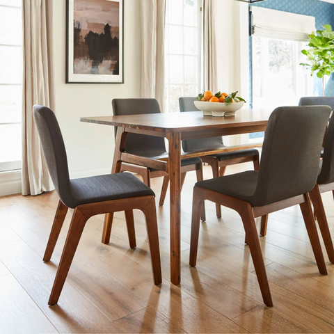 Remix Grey Fabric - Dining Chair (Set of Two)