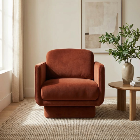 Everton Rust- Accent Chair Sunpan