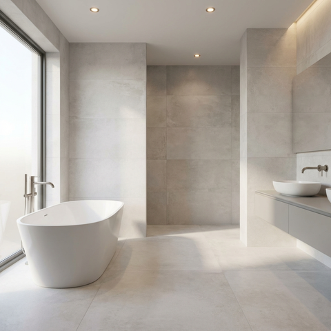 Bianco Grigio Matte 24"x48" Porcelain Tile -$3.79 Sq.Ft (Sold per box)