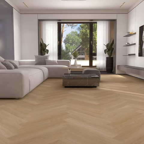 Honey Oak Herringbone 7mm Vinyl Flooring -$5.38 Sq.Ft (Sold Per Box)