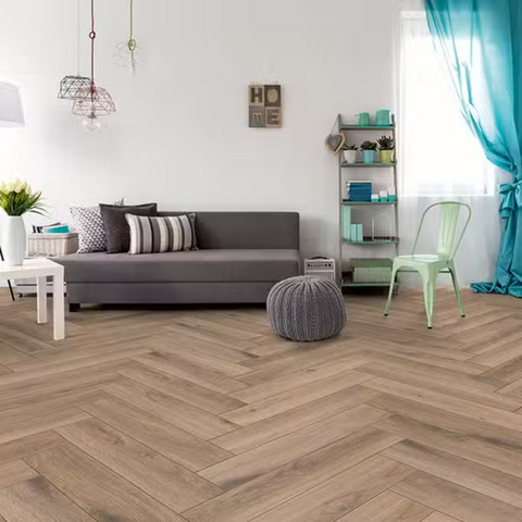Herringbone Metz 8mm Laminate Flooring -$5.01 Sq.Ft (Sold per box) Planchers1867