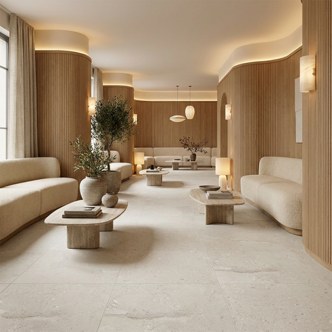 Campania Blanco Matt 24"x24" Porcelain Tile -$5.73 Sq.Ft (Sold per box) Planchers1867