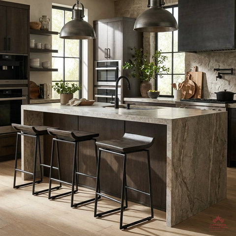 industrial metal counter stool